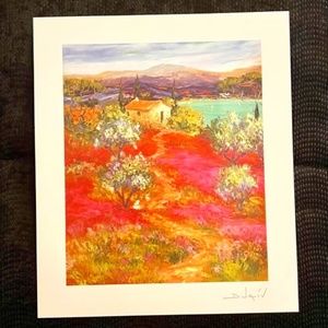 WEST PALM SERIOLITHOGRAPH "ARRIVEE AU LUC" DUAIV LIMITED EDDITION SIGNED PRINT